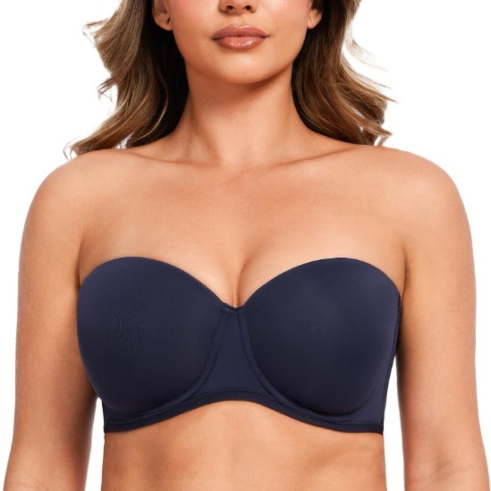 MELENECA Strapless Bra for Large Bust with Underwire **42DD**
